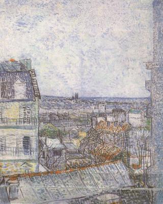 Vincent Van Gogh View of Paris from Vincent's Room in the Rue Lepic (nn04) oil painting image